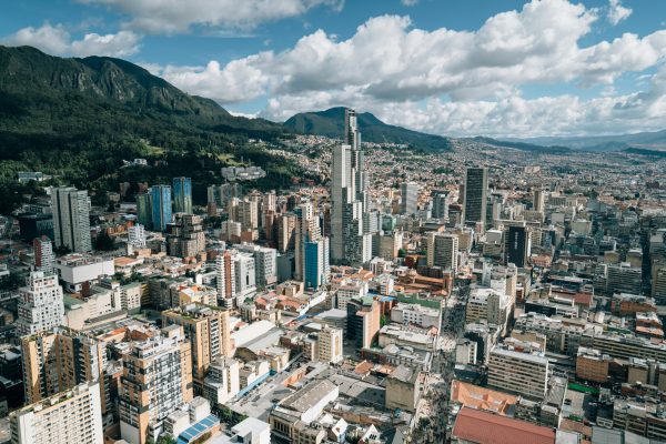 Aerial photo of Bogotá, Colombia