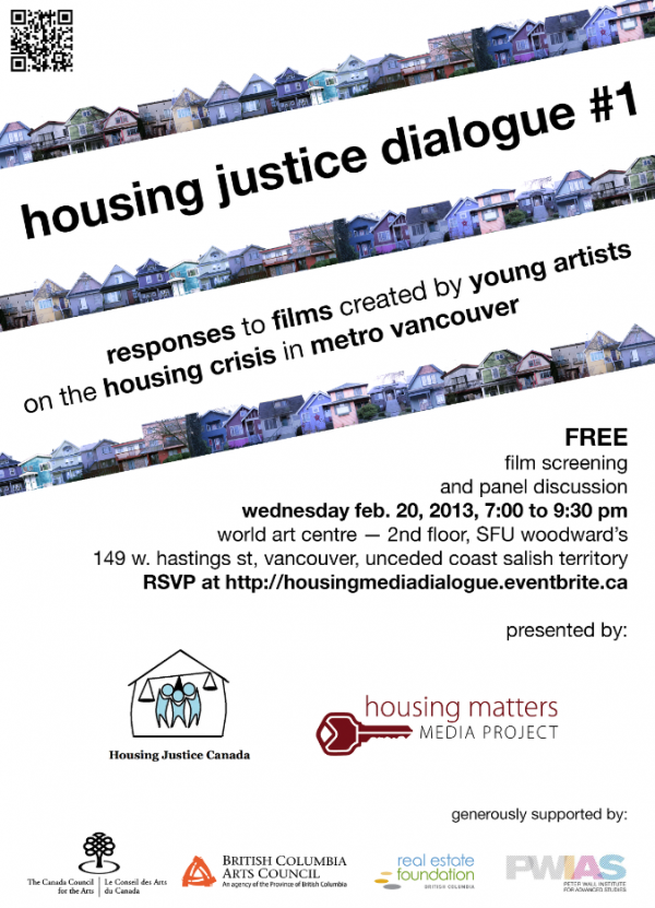 Housing Justice Dialogue #1 poster